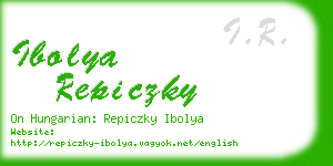 ibolya repiczky business card